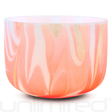 Meinl™ 10" Orange Marble Sacral Chakra 432 Hz Crystal Singing Bowl (D)