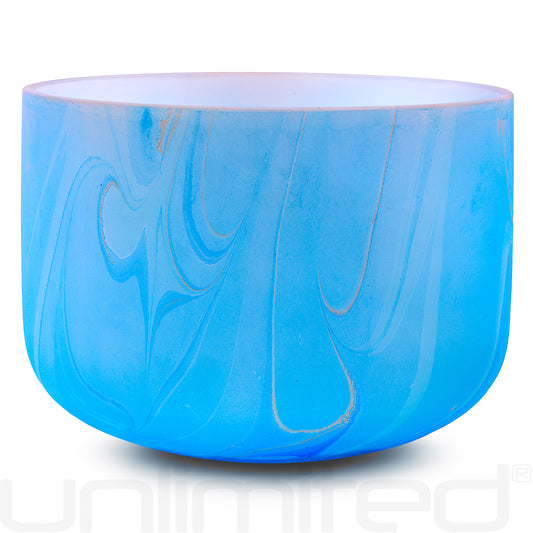 Meinl™ 10" Light Blue Marble Throat Chakra 432 Hz Crystal Singing Bowl (G)