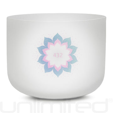 Meinl™ 9" Brow Chakra 432hz Lotus Flower Crystal Singing Bowl (A)