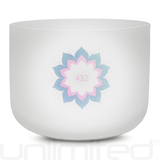 Meinl™ 9" Brow Chakra 432hz Lotus Flower Crystal Singing Bowl (A)