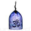 Shrader Made Glass Purple Aurora Bell with Om Symbol