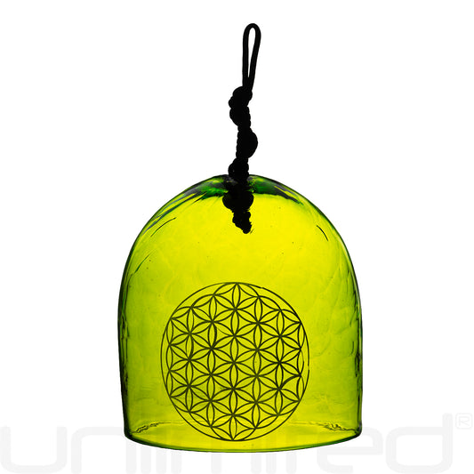 Shrader Made Glass Purifier Bell with Flower of Life Symbol
