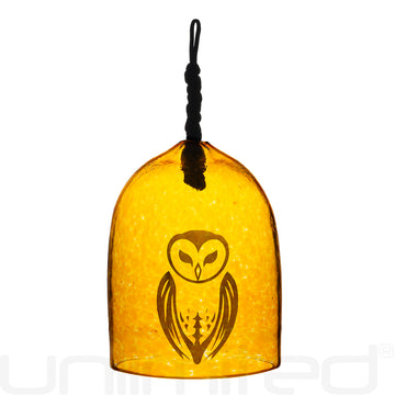 Shrader Made Glass Sunset Owl Bell