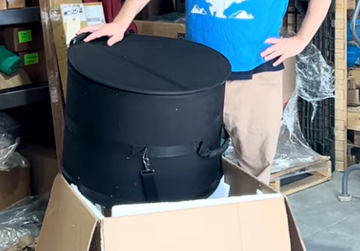 Returned 18" Wheeled Crystal Bowl Case