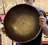 Imperfect - Unlimited 16" Sri Yantra Singing Bowl with Large Suede Mallet and Chinese Mallet