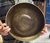 Imperfect - Unlimited 14" Sri Yantra Singing Bowl with Large Suede Mallet and Chinese Mallet