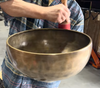 Imperfect - Unlimited 14" Sri Yantra Singing Bowl with Large Suede Mallet and Chinese Mallet