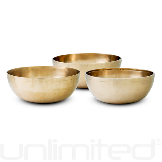 Sets of 3 Infinite Chakra Singing Bowls (A = 432 Hz)