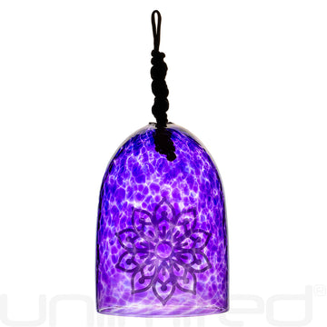 Shrader Made Glass Hyacinth Bell with Mandala Symbol