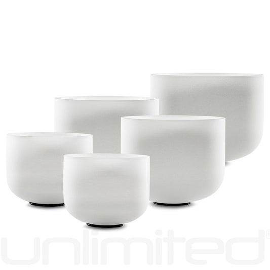 Unlimited Set of 5 Frosted Crystal Bowls - Spiritual Symphony No. 2