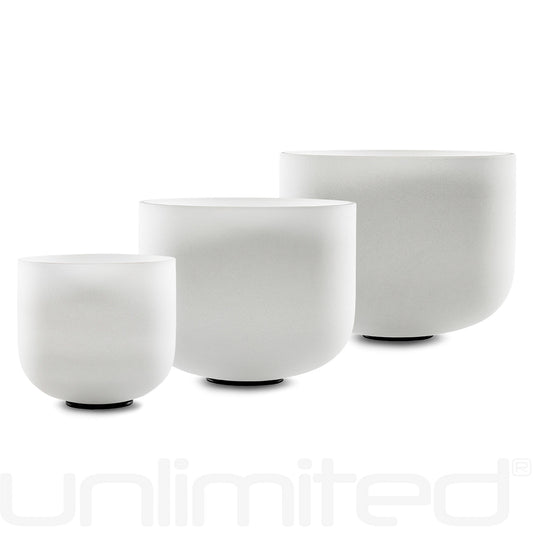 Unlimited Set of 3 Crystal Bowls - 432hz