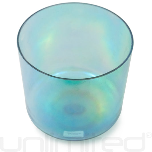 8" Crystal Tones™ Aqua Aura Gold Bowl (D# Perfect Pitch)